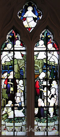 St James, West Tilbury Church - 



"In as much as ye have done it unto one of the least of these 
my brethren, ye have done it unto me."
"I was an hungred and ye gave me meat. I was thirsty and ye 
gave me drink."
"To the Glory of God and to memory of the Rev James 
Bonamy-Dobree MA was for forty-seven years Rector of this parish, and who died 
Oct 25th 1918. This window was erected by Parishioners and Friends."
 














