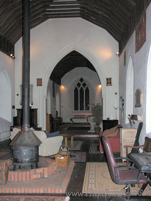 St James, West Tilbury Church - 



Looking East towards the chancel. It was dark outside, hence 
the lack of stained glass illumination!













