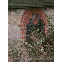 All Saints, North Benfleet Church - 


In the north chancel wall, an early C16 brick window, with two-light panel tracery.













