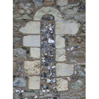 St Nicholas, Great Wakering Church - A blocked, Early Norman window in the N wall of the nave.
