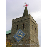 St Mary the Virgin, Great Bardfield Church - The giant clock was dedicated on August 26th 1912, commemorating the coronation of George V in 1911.