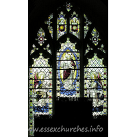 St Mary the Virgin, Great Bardfield Church - Partially obscured - this is the E window.
Our Lord In Glory by Mr E Bodley, R.A. - late C19