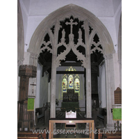 St Mary the Virgin, Great Bardfield Church - The screen is in the perpendicular style dating it, later than Stebbing, to the latter half of the C14.