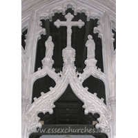 St Mary the Virgin, Great Bardfield Church - The rood figures seen here date from 1892, and are due to Bodley.