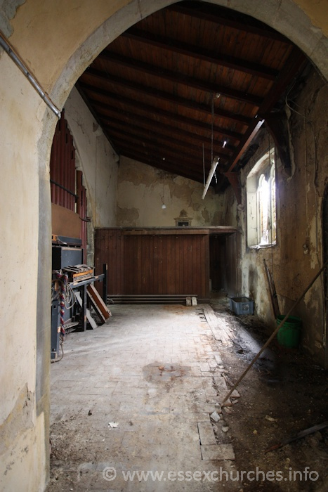 St John the Baptist, Mucking Church - Further along the S aisle - looking towards what was most likely once used as a vestry area.