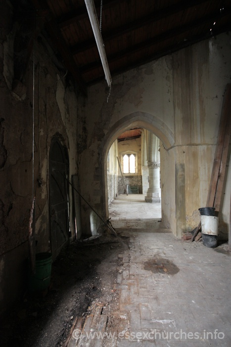 St John the Baptist, Mucking Church - Looking westwards along the S aisle.