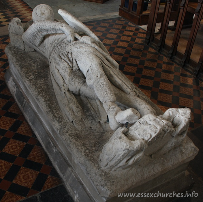 St Mary, Hatfield Broadoak Church - Effigy of Robert de Vere, third Earl of Oxford.