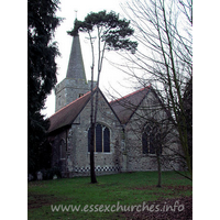 St Mary Magdalene, Great Burstead Church - 


The church as viewed from the Southeast. The S chapel was 
originally dated to the 16th century. However, in 1989, an exciting discovery of 
wall paintings placed a much earlier date on the construction.














