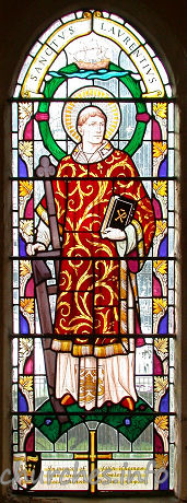 St Laurence & All Saints, Eastwood Church - 



Window in S wall, depicting St Laurence.















