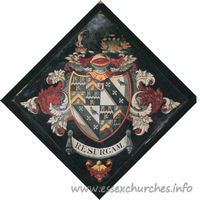 St Michael, Theydon Mount Church - 




This is the hatchment of Sir William Smijth, 7th Bt., who died 
1823.



