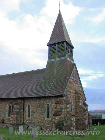 St Lawrence & All Saints, Steeple Church - 


My first impression of this church was an aghast "What the ... 
?"
I'm pleased to say though, that although the actual structure 
does not do a lot for me, the effect that Chancellor has applied, through the 
unusual and random use of materials is really rather interesting, if not 
aesthetically pleasing!

