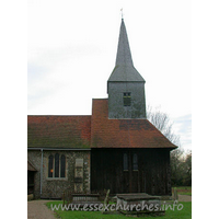 St Margaret of Antioch, Margaretting Church - Seen here, from the north, Margaretting church's crowning 
glory is it's superb C15 timber W tower.




