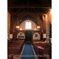 St Giles, Mountnessing Church - Looking west from the chancel.



