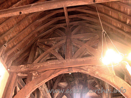 St Giles, Mountnessing Church - Another view of the belfry structure.




