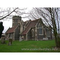 St Nicholas, South Ockendon Church - The church from the southeast. Note the presence of a purpose 
built rood-stair turret. This is also of C13.



