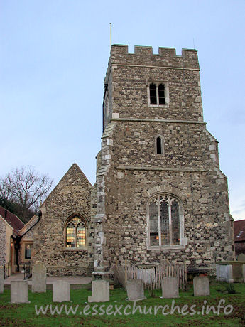 St Mary Magdalene, North Ockendon Church - The tower is C15 with diagonal buttresses.



