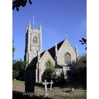 St Margaret of Antioch, Stanford-le-Hope Church - The tower, dating from 1883, and the West front both hide a 
building that can be traced back to the 12th century.