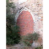 St Catherine, East Tilbury Church - The blocked W doorway, which would have lead into the church 
from the original tower.
