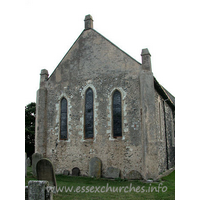 St Catherine, East Tilbury Church - The chancel clear shows it's Early English style, with it's 
three stepped lancets.
