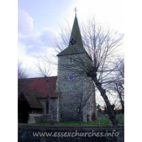 St Mary, Stifford Church - The C13 West tower has angle buttresses with a hipped spire.

