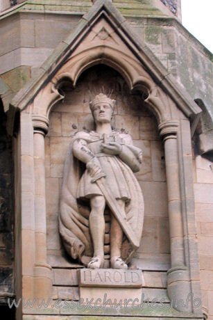 Holy Cross, Waltham Abbey Church - [King] Harold still stands proudly at the west end of the S 
aisle.


