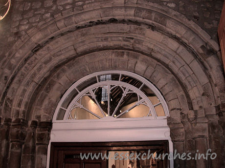 St Mary Magdalene, East Ham Church - This, the original west doorway, is preserved, and now lies 
under the tower.
