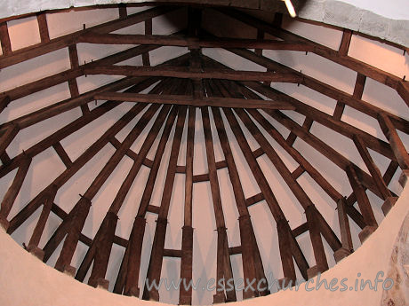 St Mary Magdalene, East Ham Church - This Norman ceiling was discovered above the apse in 1931. The 
original wooden pegs are still clearly visible, just as they were left by the 
Norman carpenters.
