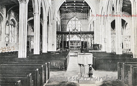 St Peter ad Vincula, Coggeshall Church - Postcard of St Peter's from the 1900s.