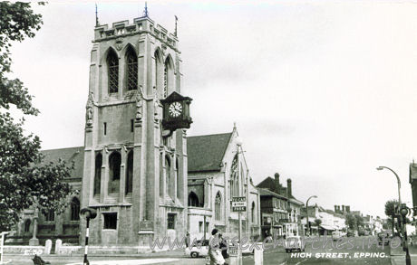 St John the Baptist, Epping Church - Postcard by Cranley Commercial Calendars, Ilford, Essex.