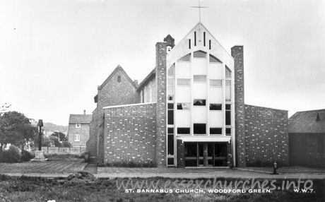 St Barnabas, Woodford Green  Church - Postcard by Cranley Commercial Calendars, Ilford, Essex.