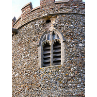 St Gregory & St George, Pentlow Church - A closer shot of the lightning damage.

