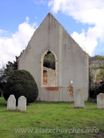 St Peter (Ruins), Alresford Church - The rendered west end of the church.