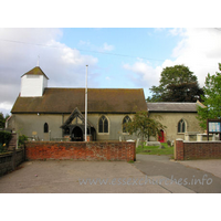 St James, Little Clacton Church - Both the nave and chancel are Norman, demonstrated by a N window in the chancel, and the plain S doorway in the nave.