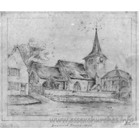 St Thomas Chapel, Brentwood  Church - Image from 1842, showing Brentwood St Thomas in 1834.
By AML.