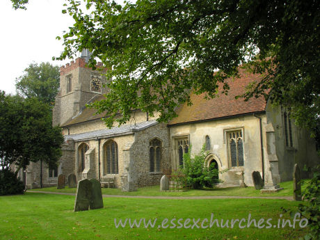 St Mary the Virgin, Henham Church - The date of the chancel can be identified as C13, thanks to the lancet window, just visible here.