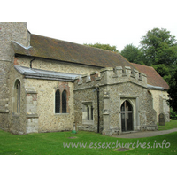 St Mary the Virgin, Henham Church - This embattled S porch dates from C15.