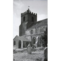 St Andrew, Helion Bumpstead Church - Taken from a picture in the church. Note the old porch, and the existence of the stone tracery in the windows. Compare this with Exterior Image 1.