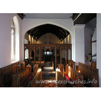 All Saints, Nazeing Church - Looking westwards, from the altar.