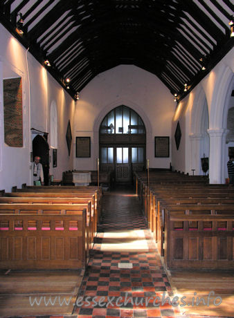 All Saints, Nazeing Church - Looking westwards, from the chancel arch.