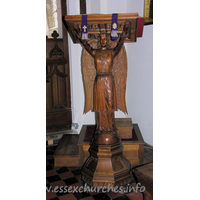 All Saints, Nazeing Church - Life-sized angel lectern.