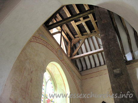 St Michael & All Angels, Copford Church - The belfry structure.