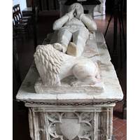 St Mary the Virgin, Layer Marney Church - Monument to Sir William Marney (d.1414): Alabaster effigy.