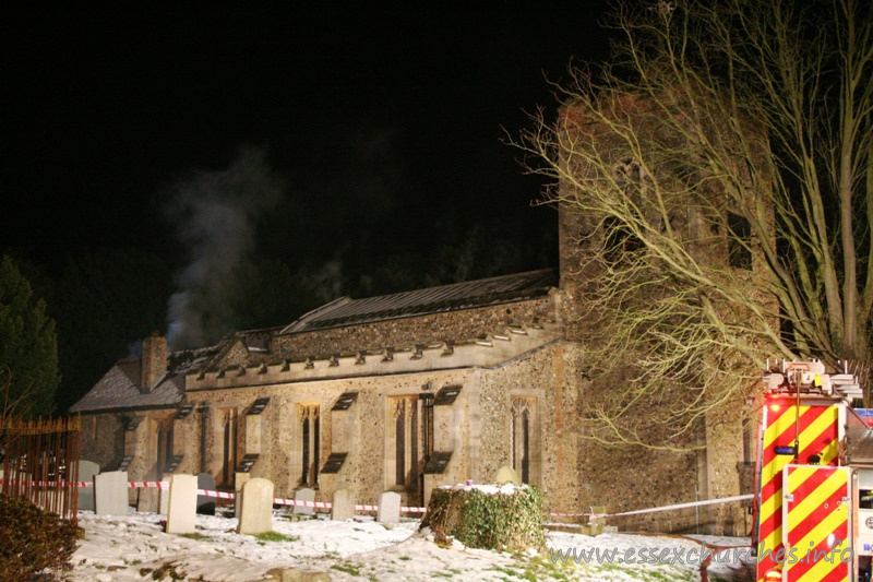 St Mary the Virgin, Sheering Church - Image courtesy of Essex County Fire and Rescue Service - http://www.essex-fire.gov.uk.