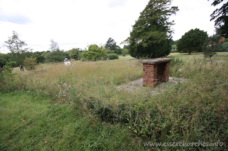 St Margaret, Markshall Church - View of church footprint from south-east.