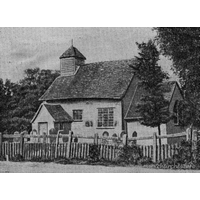 St Nicholas, Hazeleigh Church - From a newspaper clipping dated 26th August 1922 - sourced from Essex Records Office. The picturesque lath and plaster church near Maldon, Essex, which is to be demolished. It was closed for general use many years ago, and has not been opened since 1906.