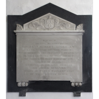 St Mary & All Saints, Lambourne Church - Sacred to the memory of the Revd Robert Tooke A.M. Late rector of this parish, whose remains are deposited in a vault in the chancel of this church; he died unmarried October 28th 1776, aged 62 years leaving as his sole heiress his sister Susanna, widow of Peter Calvert Esqr of Much Hadham, Hertfordshire.